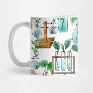 Plant Water Propagation Watercolor Pattern Mug